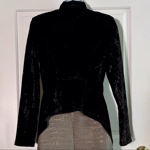 BlankNYC Lux Black Faux Fur Velvet Zip Jacket Shawl Collar Like Seal 🦭 Skin - Picture 4 of 11